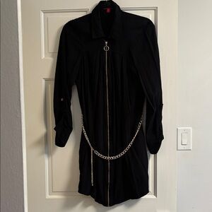 Guess Black Zip Up Dress
